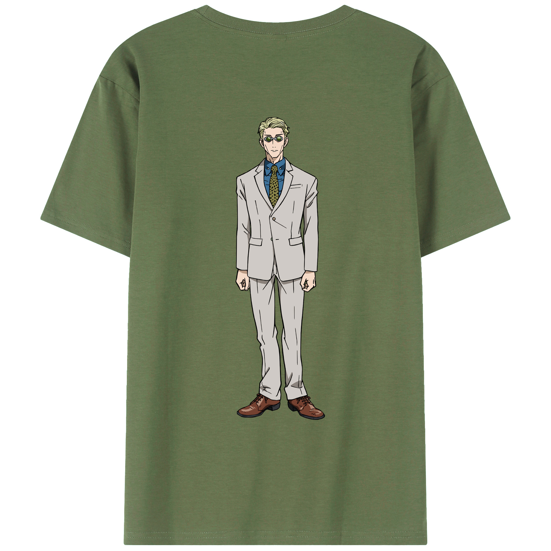 （画像用） 呪術廻戦 Jujutsu Kaisen 綿100％ メンズ半袖Tシャツ（バックプリント） 通気性